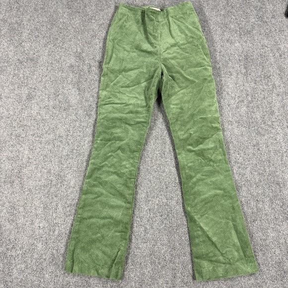 Tuckernuck Pants - Tuckernuck Green Corduroy Cropped Ankle Pants
